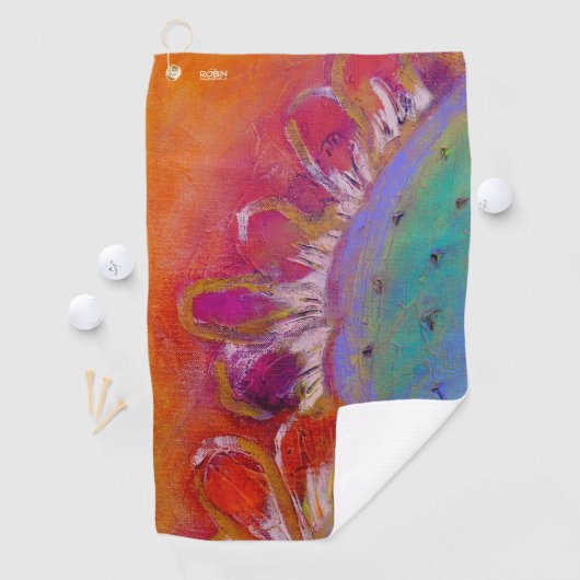 "Midnight Prickly Pear" golfhanddoek (Insitu)