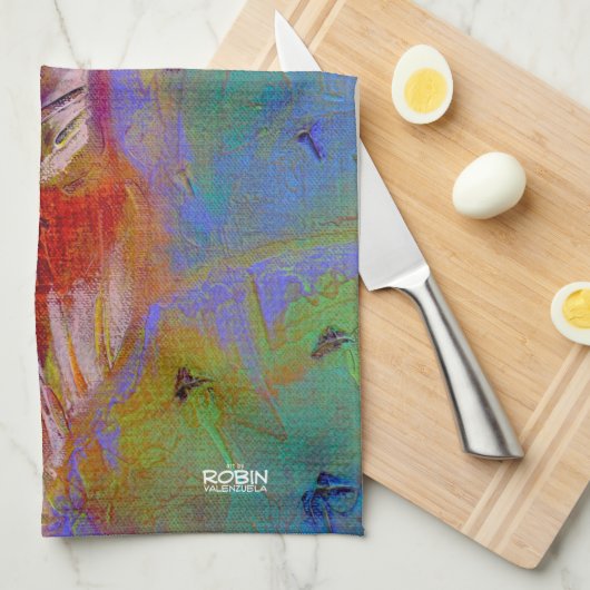 "Midnight Prickly Pear" handdoek (Quarter Fold)