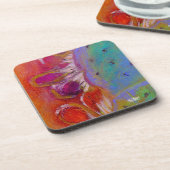 "Midnight Prickly Pear" harde kunststof Onderzette Bier Onderzetter (Linkerzijde)