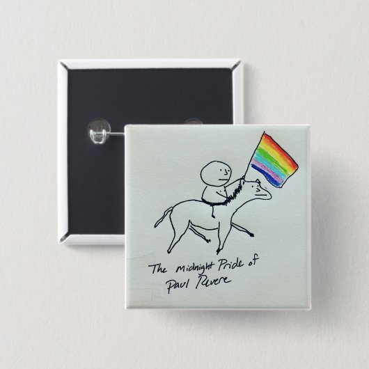 Midnight Pride van Paul Revere Vierkante Button 5,1 Cm (Voorkant /achterkant)
