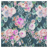 MIDNIGHT PROFUSION Dark Roos Floral Stof (Swatch)