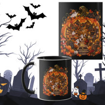 Midnight Pumpkin Market Cute Ghosts Cozy Hallowen