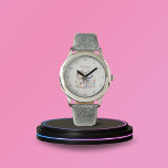 Midnight Pup - Personalized Name Wolf Watch Horloge<br><div class="desc">Immerse yourself in the enchantment of a nocturnal forest with this captivating wolf-themed watch, featuring a custom name option for a personal touch. A beautifully detailed illustration of a young wolf pup, set against a midnight backdrop, is surrounded by a flourishing garden and a serene moon, adding a mystical quality...</div>