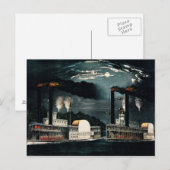 Midnight Race op de Mississippi Briefkaart (Voorkant / Achterkant)