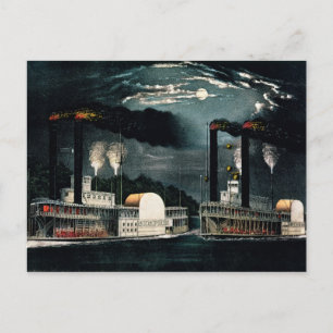 Midnight Race op de Mississippi Briefkaart