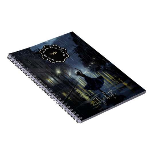 Midnight Rain Dance Notitieboek (Rechterzijde)