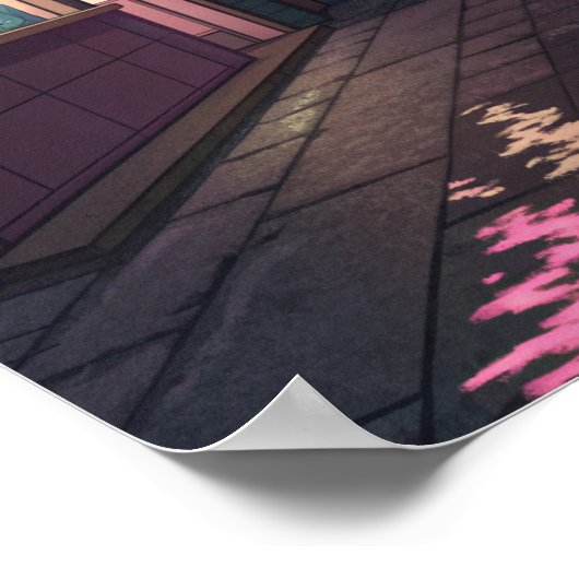 Midnight Ramen Lo-Fi Cityscape Poster (Hoek)