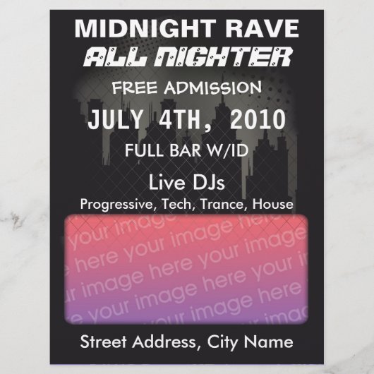 Midnight Rave Flyer (Voorkant)