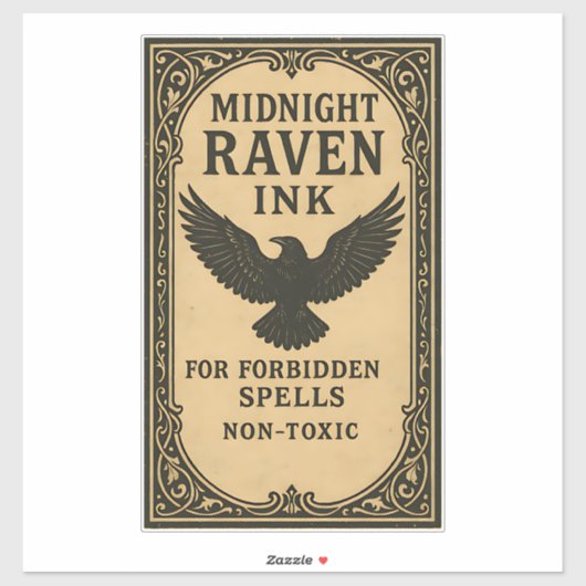 Midnight Raven Ink - Halloween Apothecary Label (Vel)