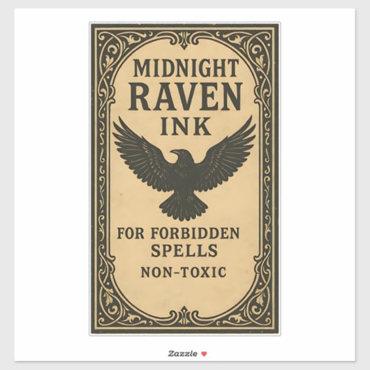 Midnight Raven Ink - Halloween Apotheek Label (Vel)