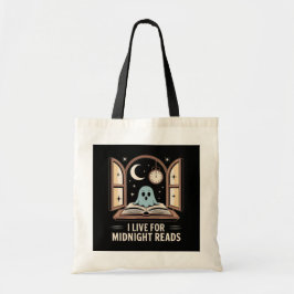 Midnight Reads Gezellig Boek Spook Tote Bag