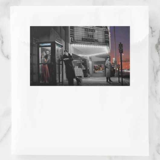 Midnight Rechthoekige Sticker (Tas)