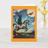 Midnight Ride: Black Cat & Wingless Wonder Kaart (Gele Bloem)