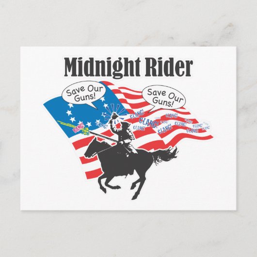 Midnight Rider Briefkaart (Voorkant)