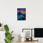 Midnight Ridge Boven de Stadlichten Poster (Thuiskantoor)