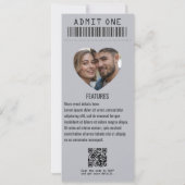 Midnight Riot Rock ’n’ Roll Wedding Ticket Kaart (Achterkant)