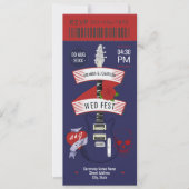 Midnight Riot Rock ’n’ Roll Wedding Ticket Kaart (Voorkant)
