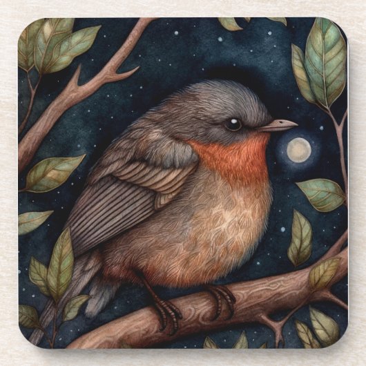 Midnight Robin Hard Plastic Onderzetter (Voorkant)