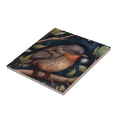 Midnight Robin Keramische Tegel Tegeltje (Zijkant)