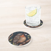 Midnight Robin Sandstone Onderzetter (Zijkant)