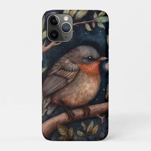 Midnight Robin Telefoon Case (Achterkant)