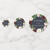 Midnight Romance gepersonaliseerde bruiloft Confetti (Voorkanten)