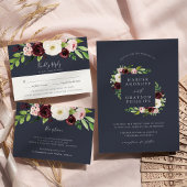 Midnight Romance Keuze RSVP-kaart RSVP Kaartje