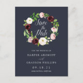 Midnight Romance Save the Date Aankondigingskaart (Voorkant)