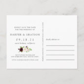 Midnight Romance Save the Date Aankondigingskaart (Achterkant)