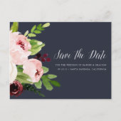 Midnight Romance Save the Date Aankondigingskaart (Voorkant)