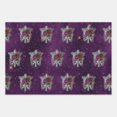 Midnight Romantic Gothic Witch en Rozen Inpakpapier Vel (Voorkant 2)