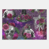 Midnight Romantic Gothic Witch en Rozen Inpakpapier Vel (Voorkant)