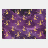 Midnight Romantic Gothic Witch en Rozen Inpakpapier Vel (Voorkant 3)