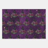 Midnight Romantic Gothic Witch en Rozen Inpakpapier Vel (Voorkant 2)