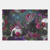 Midnight Romantic Gothic Witch en Rozen Inpakpapier Vel (Voorkant)