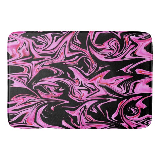 Midnight Roos: de combinatie van roze en zwart mar Badmat (Voorkant)