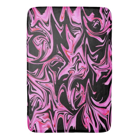 Midnight Roos: de combinatie van roze en zwart mar Badmat (Voorkant Verticaal)
