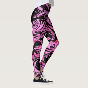 Midnight Roos: de combinatie van roze en zwart mar Leggings