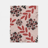 Midnight Roos Garden - Minimalistische bloemendeke Fleece Deken (Voorkant)