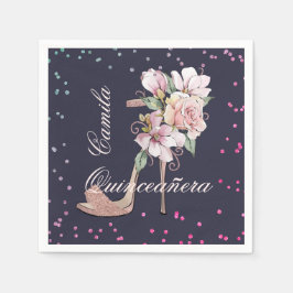 Midnight Roos Gold Sandal Quinceañera Servet