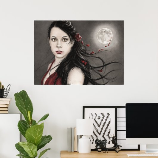 Midnight Roos Poster (Thuiskantoor)