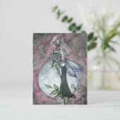 Midnight Rose Fairy Postcard van Molly Harrison Briefkaart (Staand voorkant)