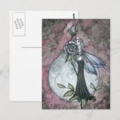 Midnight Rose Fairy Postcard van Molly Harrison Briefkaart (Voorkant / Achterkant)