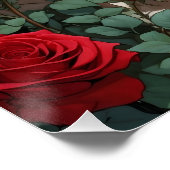 Midnight Rose - Pin-Up Black Glamour Perfect Poster (Hoek)