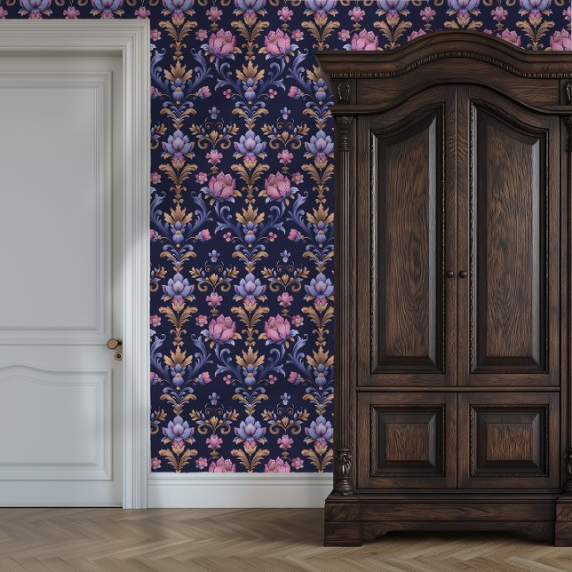 Midnight Royal Bloom Princesscore Behang (Midnight Royal Bloom Princesscore Wallpaper)