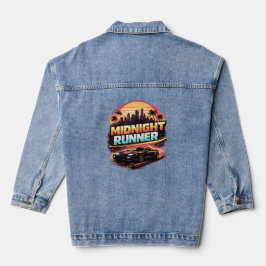 Midnight Runner Retro Street Racer Kunst Denim Jacket