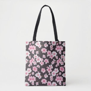 Midnight Sakura: een Cherry Blossom Symfonie Tote Bag