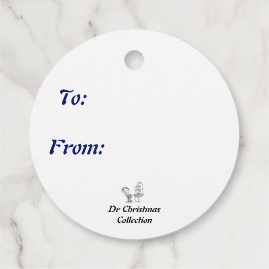 Midnight Santa Bedankjes Labels (Achterkant)