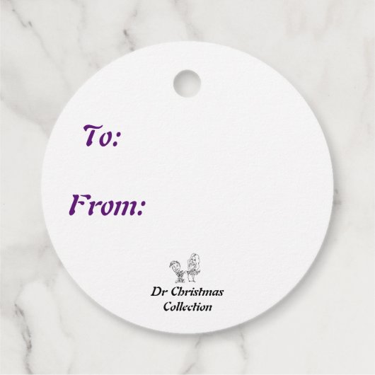 Midnight Santa Bedankjes Labels (Achterkant)