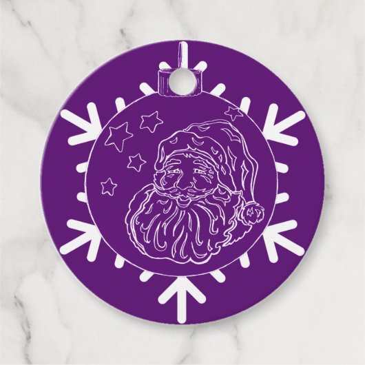 Midnight Santa Bedankjes Labels (Voorkant)